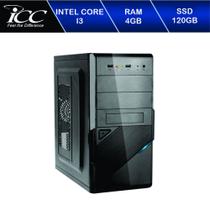 Computador ICC IV2346SM15 Intel Core I3 3.20Ghz 4GB HD 120GB SSD HDMI FULL HD Monitor LED