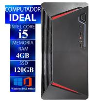 COMPUTADOR IDEAL COMPLETO i5 650 4GB SSD 120GB WINDOWS 10 e Office - IDEAL COMPUTADORES