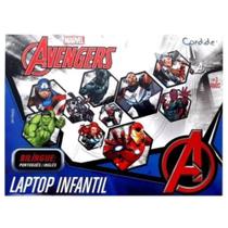 Computador Infantil Educativo Avengers Laptop bilingue ingles e portugues Vingadores - Candide