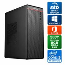 Computador Intel Core i3 10ª Geração 8GB DDR4 SSD 240GB Windows 11 Office Trabalho e Estudos CPU Ultra Rapido