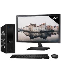 Computador Intel Core i3 8100 4GB 1TB Wifi Monitor LED 22 Samsung LS22E31 Windows 10 Home 3Green