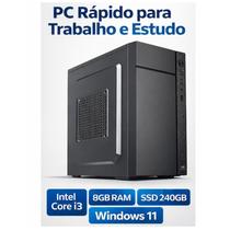Computador Intel Core i3 SSD 240GB 8GB RAM Windows 11 Pronto para Trabalho, Estudo e Home Office com Garantia Computador Intel Core i3 SSD 240GB 8GB RAM Windows 11 Pronto para Trabalho, Estudo e Home Office com Garantia