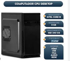 Computador - Intel Core I5-2400, 8GB, SSD 240GB, 350W, GAB - WINDOWS 10 PRO