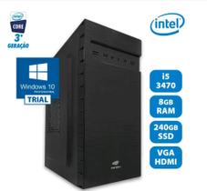 Computador intel core i5 3470 8gb ram ssd 240gb