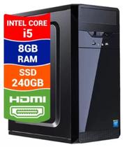 Computador Intel Core i5 Com Hdmi 8GB ssd 240GB Windows 10 Desktop