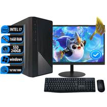 Computador Intel Core i7 3.4GHz 16GB SSD 240GB Monitor HDMI LED Teclado e Mouse