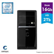 Computador Intel Core i7 8 Geração 16GB HD 2TB Certo PC Desempenho 1019