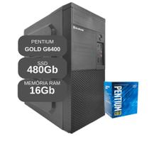 Computador Intel Pentium Gold G6400 - 16Gb Ram - SSD 480Gb