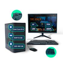 Computador MRP Informática Completo Intel Core I5 6ª Geração Memória 16gb SSD 480gb Fonte 200W Windows 10 Monitor 19 LED