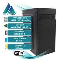 Computador MultiPc i5 6ª Geração 16GB SSD 512 WiFi Win10 Pro