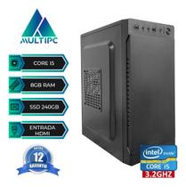 Computador MultiPc Intel Core I5 SSD 240Gb 8GB RAM Win10 Pro