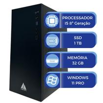 Computador MultiPC Intel i5 8ª Geração 32GB SSD 1TB NVMe Win11 Pro Desktop Potente para Escritório e Estudo