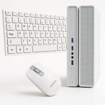 Computador MultiPC Slim Branco Intel Core i3 6ª Geração 8GB RAM SSD 256GB Windows 11 Kit Teclado e Mouse sem fio