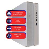 Computador MultiPc SlimDesk Branco Intel I5 2ª Geração Ram 16GB SSD 240GB Windows 11 Pro Compacto e Rápido