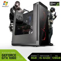 Computador Neologic Gamer Battle Machine I5-6400 8GB 1TB SSD 120GB GTX1060 Win 7 NLI61997