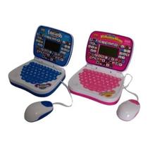 Computador Notebook Laptop Infantil Educativo - C/ Mouse Resistente 2 em 1 Inglês e Espanhol - Toys