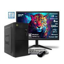 Computador On Corp Completo i3 7ª Geração 8GB RAM 240GB SSD Win10 Monitor 21