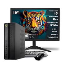 Computador On SLIM Completo i5 8GB 512GB NVMe Windows 10 Monitor 19