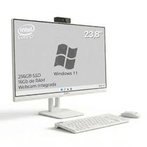 Computador Pc All In One Completo Intel Core I7 16gb SSD 256gb Tela 23.8 Fhd Painel Ips Windows 11 Wifi Sophi Kit Teclado Mouse Sem fio
