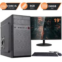 Computador Pc Completo Barato Pronto Pra uso Intel I5, 8GB, SSD 240, Monitor HDMI Computador Pc Completo Barato Pronto Pra uso Intel I5, 8GB, SSD 240, Monitor HDMI