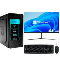 Computador Pc Completo eFacini, Intel Core i5, 16GB, Windows 11 Pro, Monitor 24 Polegadas, Ssd NVME