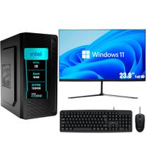 Computador Pc Completo eFacini, Intel Core i5, 8GB, Windows 11 Pro, Monitor 24 Polegadas, Ssd