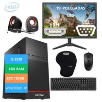 Computador Pc Completo I3 3220 8gb Ddr3 120gb Ssd Monitor 19 Polegadas + Teclado + Mouse Computador Pc Completo I3 3220 8gb Ddr3 120gb Ssd Monitor 19 Polegadas + Teclado + Mouse