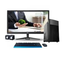 Computador PC Corporativo i9 11ª Geração, 32gb Ram, Nvme 1tb, Gt 730 4gb, Monitor 21.5" + Caixinha de Som - Preto