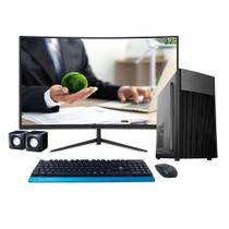 Computador Pc Corporativo Intel Core i9 11ª Geração, 64gb Ram, Nvme 1Tb, Gt 730 4gb, Monitor 27" Curvo 100hz + Caixa de Som - Preto