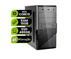 Computador Pc Cpu Core i5 4ª Geração 16gb memória, Ssd 480GB - Windows 10 - MJB TECH - Intel