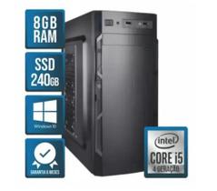 Computador Pc Cpu Core i5 4ª Geração 8gb memória Ssd 240GB - Windows 10 - MJB TECH - Intel