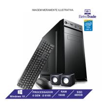 Computador PC CPU Flex Computer Intel Core i3 6100 16GB RAM SSD480 Com Kit Windows 10 Computador PC CPU Flex Computer Intel Core i3 6100 16GB RAM SSD480 Com Kit Windows 10