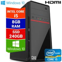 Computador Pc Cpu Intel Core i5 Com Hdmi 8GB SSD 240GB Windows 10 Desktop
