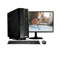 Computador Pc Cpu Slim Intel Core I3 12gb Ssd 480 Gb Hd 500 Gb Monitor 15"