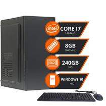 Computador Pc Desktop Cpu Core I7 16GB Ram SSD 240GB + Kit
