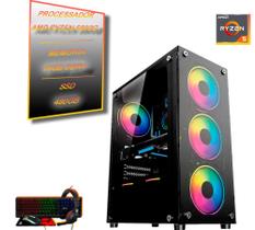 Computador Pc Gamer Amd Ryzen 5 5600 Gt 16gb Ssd 480 + Kit