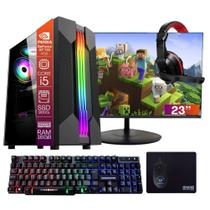 Computador PC Gamer Completo TOB Core i5 SSD 960GB 16GB VGA GT730 4GB Windows 10 Pro Trial + Teclado/Mouse + Mouse Pad + Headset + Monitor 23