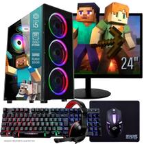 Computador PC Gamer Completo TOB Intel Core i5 SSD 240GB 16GB Teclado Mouse Mouse Pad e Headset Gamer Monitor 23" Windows 10 Pro Trial