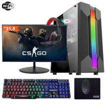 Computador PC Gamer Completo TOB Intel Core i7 com rede sem fio SSD 960GB 16GB VGA GT730 4GB Windows 10 Pro Trial, Teclado/Mouse, Mouse Pad, Head, Mon - TOB COMPUTERS
