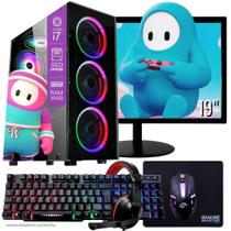 Computador PC Gamer Completo TOB Intel Core i7 SSD 240GB 16GB Teclado Mouse Mouse Pad e Headset Gamer Monitor 19 Windows 10 Pro Trial