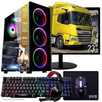 Computador PC Gamer Completo TOB Intel Core i7 SSD 480GB 16GB Teclado Mouse Mouse Pad e Headset Gamer Monitor 23 Windows 10 Pro Trial - TOB COMPUTERS