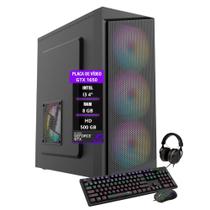 Computador PC Gamer I3 4 GTX 1650 8GB RAM HD500GB SSD120GB