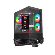 Computador PC Gamer I5 3 GTX 1650 8GB RAM HD 1TB SSD 120GB