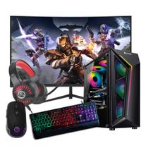 Computador Pc Gamer i9 11ª Geração 32gb Ram Ssd 960gb Rtx 3060 Monitor 23" Curvo - Preto - PRIME SHOCK