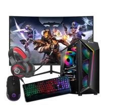 Computador Pc Gamer Intel Core i7 11ª 16gb Ram Ssd 480gb RTX 2060 Monitor 23" Curvo - Preto - PRIME SHOCK Computador Pc Gamer Intel Core i7 11ª 16gb Ram Ssd 480gb RTX 2060 Monitor 23" Curvo - Preto - PRIME SHOCK
