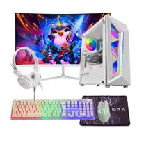 Computador Pc Gamer Intel Core i9 11ª Geração 64gb Ram Nvme 2tb Rtx 4060 Monitor 23" 180Hz Curvo - Branco