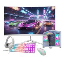 Computador Pc Gamer Intel i5 10ª 16gb Ram Ssd 1tb Rx 6500xt Monitor 23" Curvo