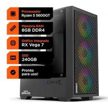 Computador PC Gamer Soldier AMD Ryzen 5 5600GT 8GB DDR4 SSD 240GB Radeon Graphics Vega 7