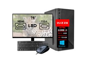 Computador pc i3 hd500gb 8gb ram c/ monitor teclado e mouse - OUZZE