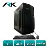 Computador PC Intel Core i3 3240 4GB 120GB Linux + Teclado e Mouse - ARK